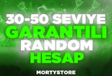 30-50 seviye Garantili random Hesap 