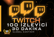 2X (30 DAKİKA) Twitch 100 Canlı Yayın İzlenme