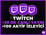 30 Dakika Twitch 100 Canlı Yayın İzleyicisi