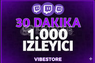 ⭐[30 DK] 1000 TWİTCH KALİTELİ İZLENME GARANTİ⭐