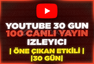 ⭐️[30 GÜN] 100 YOUTUBE CANLI YAYIN İZLEYİCİ⭐️