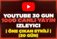 ⭐️[30 GÜN] 1000 YOUTUBE CANLI YAYIN İZLEYİCİ⭐️
