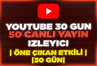 ⭐️[30 GÜN] 50 YOUTUBE CANLI YAYIN İZLEYİCİ⭐️