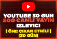 ⭐️[30 GÜN] 500 YOUTUBE CANLI YAYIN İZLEYİCİ⭐️