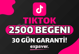 ♻️ 30 GÜN GARANTİ | TİKTOK 2500 BEĞENİ