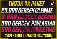 ⭐KEŞFET ETKİSİ!⭐TİKTOK 4X GERÇEK KEŞFET PAKETİ 1