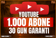 ✨30 GÜN GARANTİ | YOUTUBE 1.000 ABONE✨