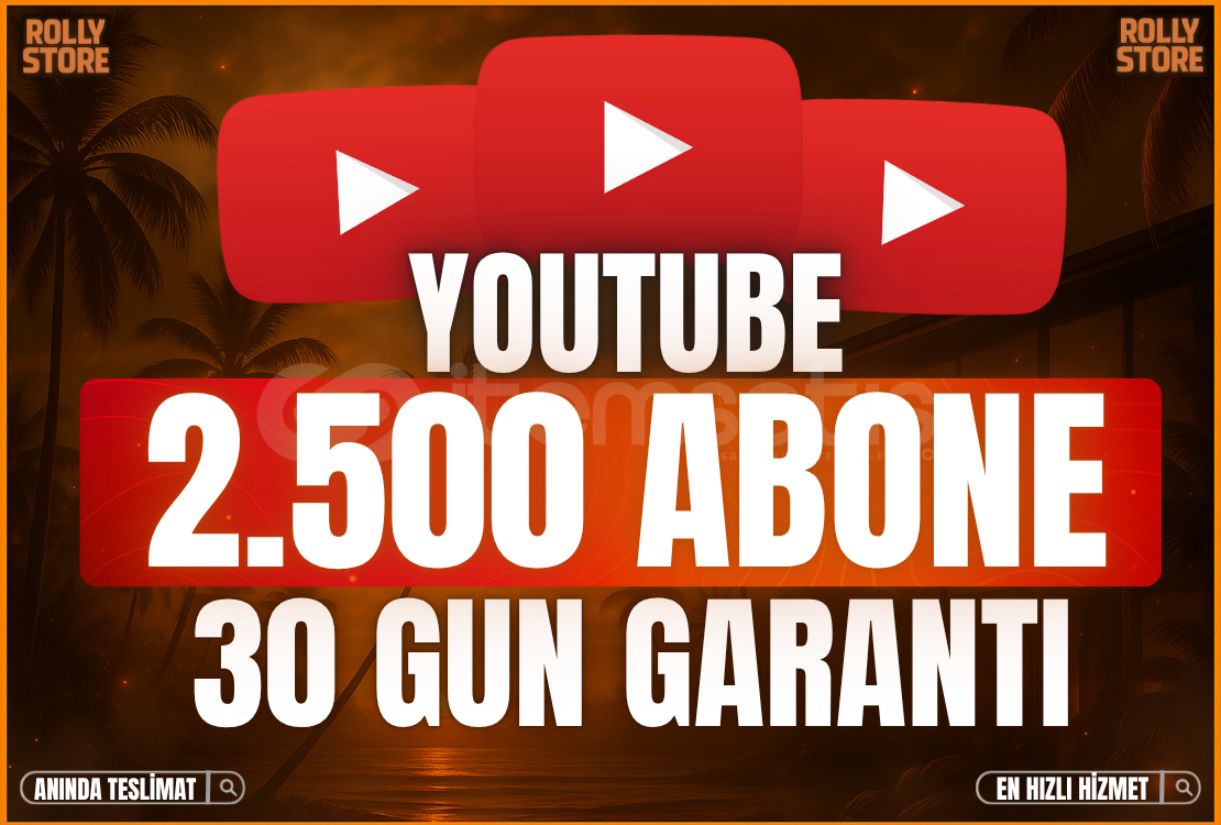 ✨30 GÜN GARANTİ | YOUTUBE 2.500 ABONE✨ ✨30 GÜN GARANTİ | YOUTUBE 2.500 ABONE✨
