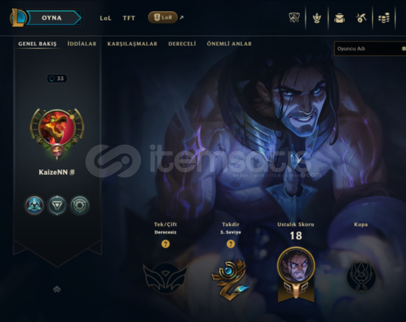 30 Seviye UNRANKED Hesap %75 WR 30 Seviye UNRANKED Hesap %75 WR