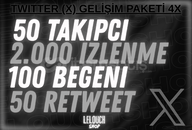 ⭐Twitter (X) GELİŞİM PAKETİ 4X⭐