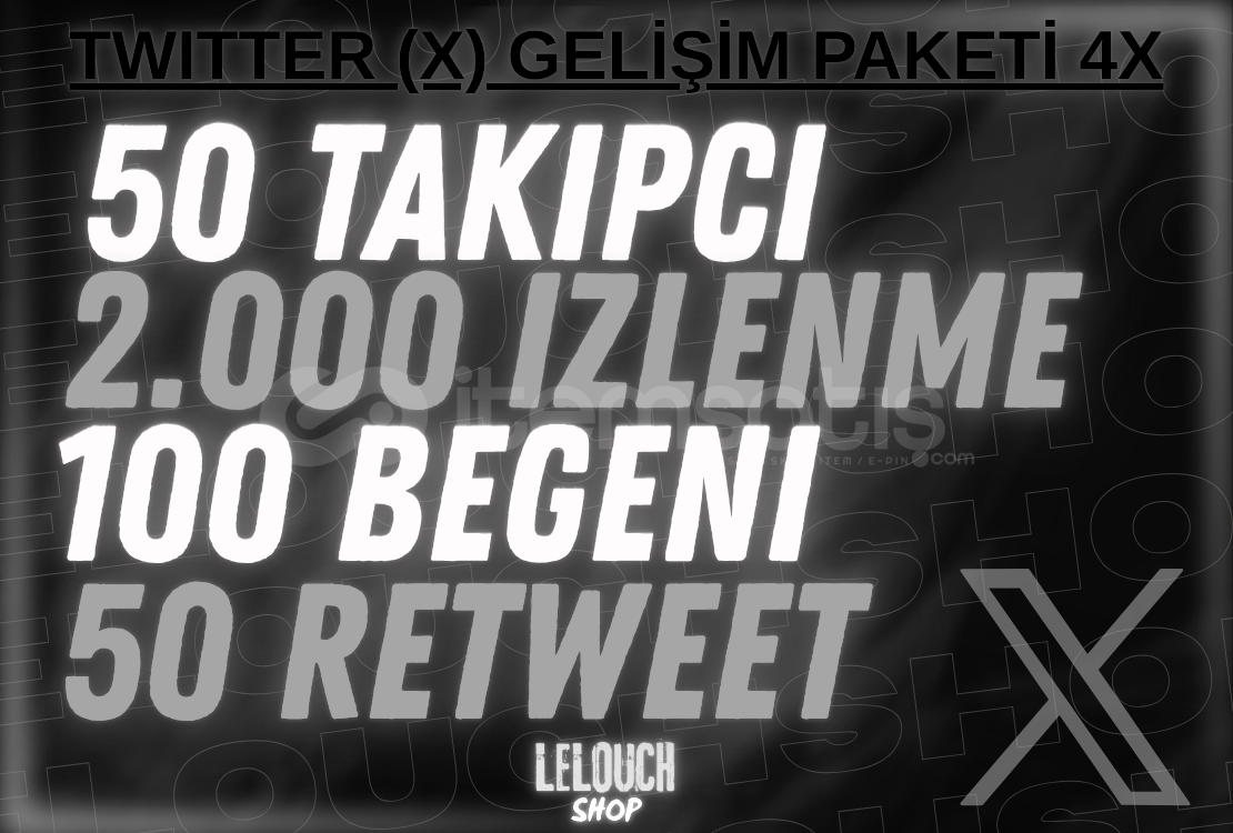 ⭐Twitter (X) GELİŞİM PAKETİ 4X⭐ ⭐Twitter (X) GELİŞİM PAKETİ 4X⭐