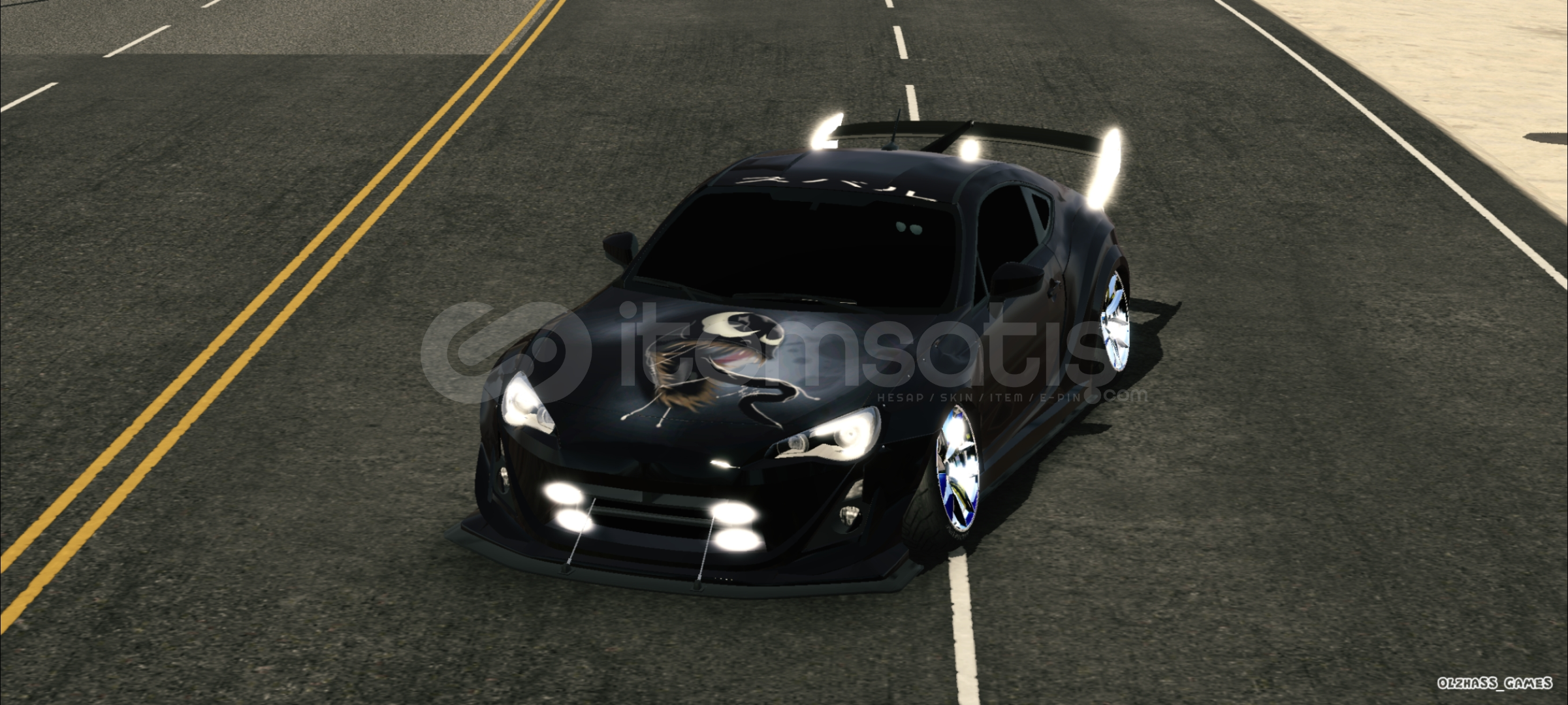 300 hp stok ses krom jant far logolu nadir çizim 300 hp stok ses krom jant far logolu nadir çizim