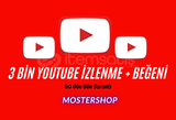 [ 3000] 3 Bin Youtube İzlenme + Beğeni