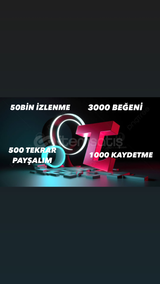 3000 BEĞENİ 100K İZLENME 1000 KAYDETME