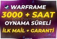 ⭐3000 SAAT WARFRAME ⭐ + İLK MAİL❤️