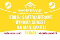 ⭐️3000+ SAAT WARFRAME STEAM❤️+İLK MAİL❤️
