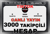 3000+ TAKİPÇİLİ - 7 GÜN GARANTİLİ 3000+ TAKİPÇİLİ - 7 GÜN GARANTİLİ