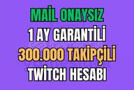 ❤️300.000 TAKİPÇİLİ TWİTCH HESABI 1 AY GARANTİ