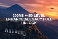 ✅️300M +450 LEVEL ENHANCED/LEGACY FULL UNLOCK