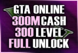 ✨300M Cash + 300 Level + Full Unlock - GTA✨