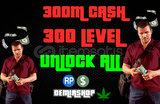 ✨ 300M Cash + 300 LVL + Unlock ALL - GTA ✨