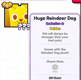 318 EXIST GOLDEN HUGE REINDEER DOG en ucuzu