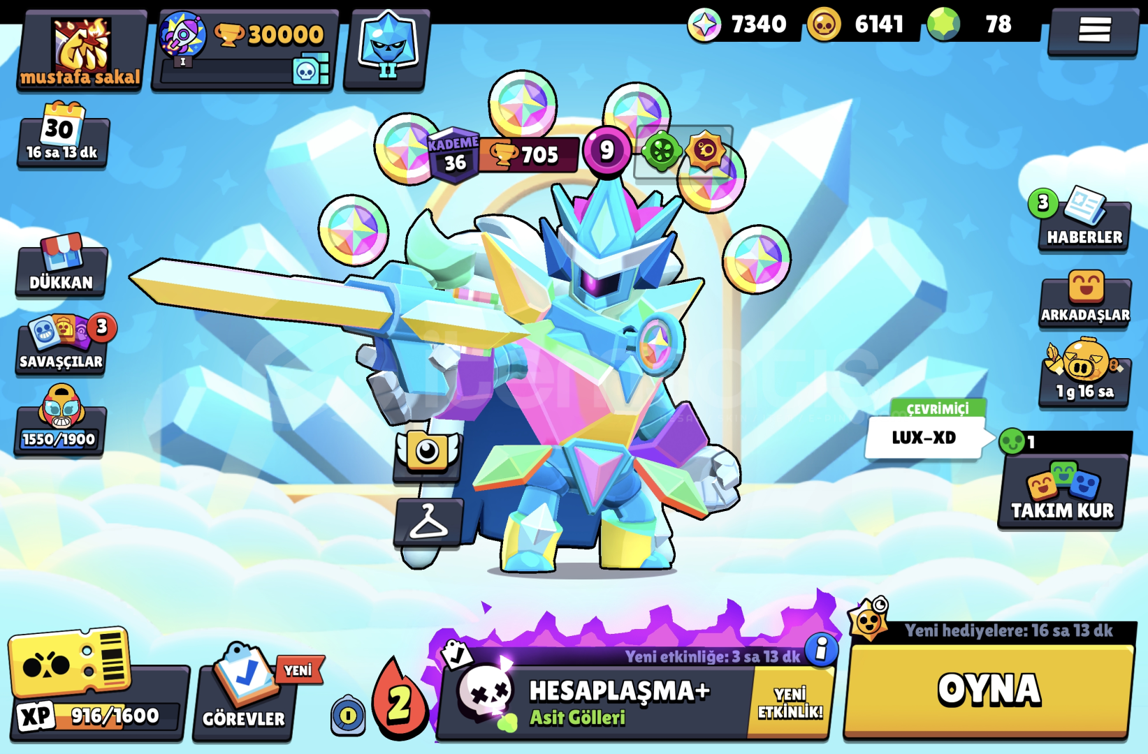31k 9 Efsanevili Emektar Brawl Stars Hesabı 31k 9 Efsanevili Emektar Brawl Stars Hesabı