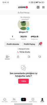 30K GERÇEK TAKİPÇİLİ TİKTOK HESABI