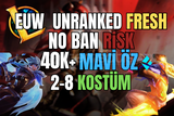 30LEVEL DERECESIZ +40K MAVİ 3-8 SKİN OTO-TESLİM