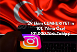 31 Ekime Kadar Geçerli 101.000 Takipçi