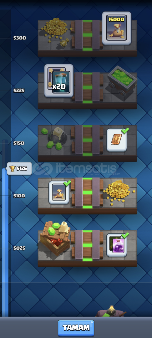 31 Seviye 5126 Kupa Kart Seviyeleri Yüksek 31 Seviye 5126 Kupa Kart Seviyeleri Yüksek