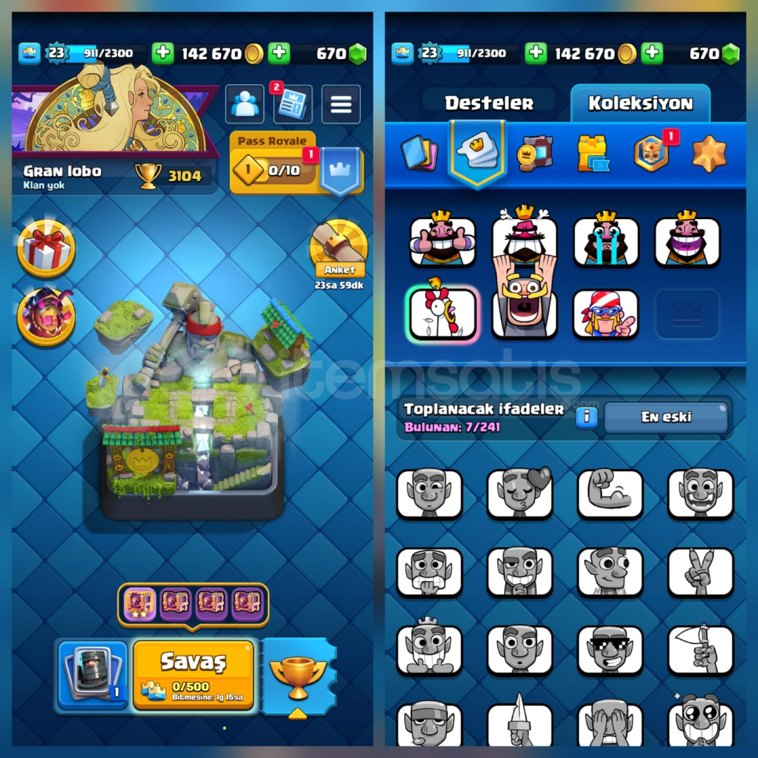 3104Kupa 65Kart 7İfade İsimHakkı 670Elmas 3104Kupa 65Kart 7İfade İsimHakkı 670Elmas