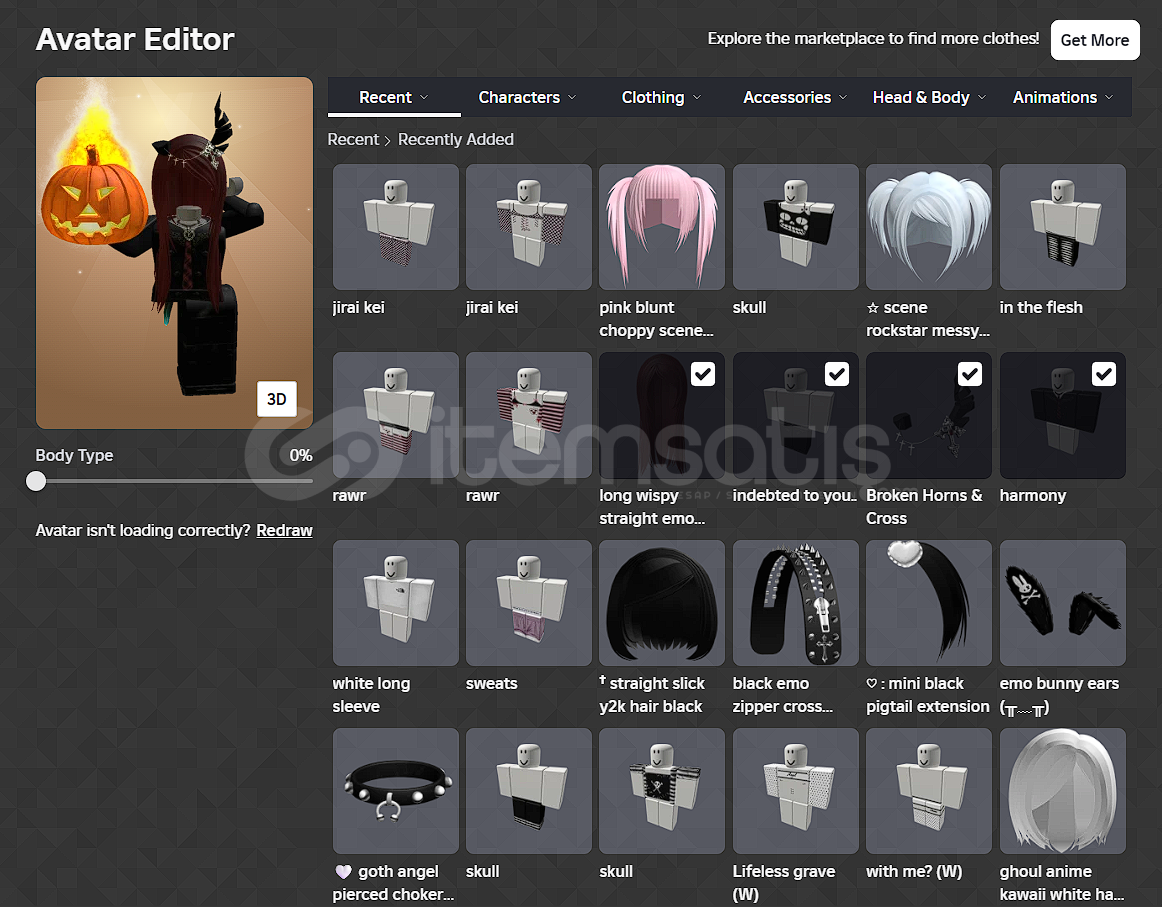 310k total headless korblox hesap (kız)