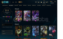 311 skin 231.000 Mavi öz 560 seviye GOLD lig 