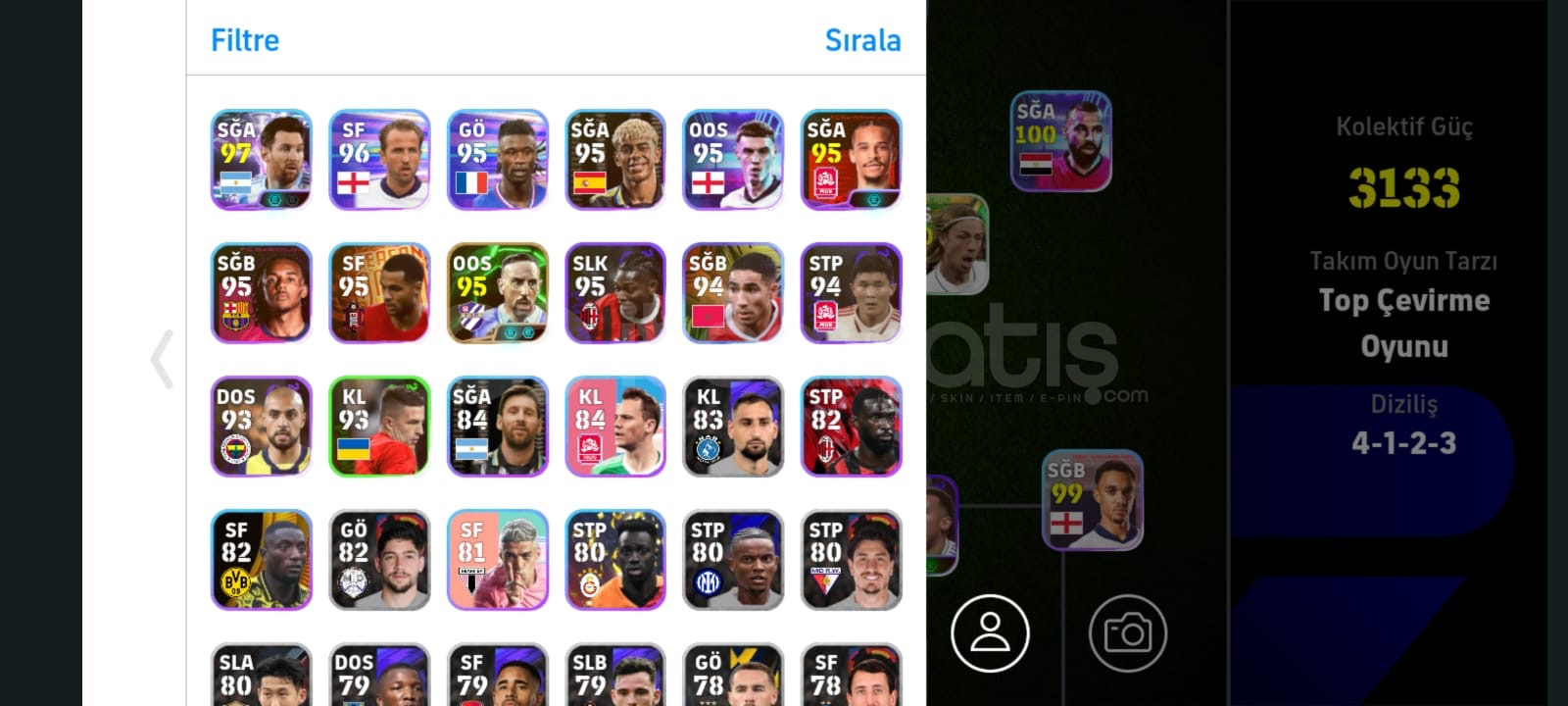 3135 NADİR OYUNCULU HESAP