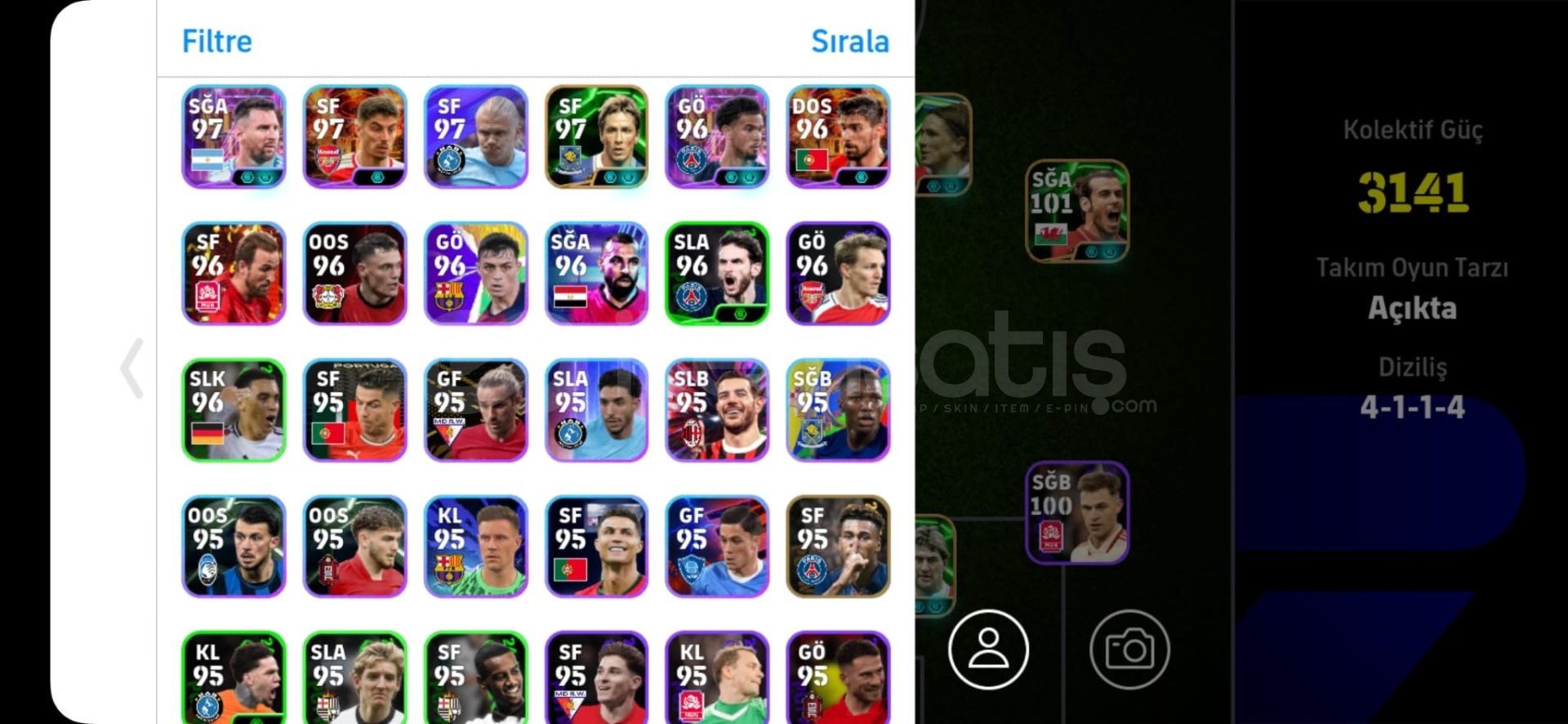3141 Takım Gücü Efootbol mobile hesabı 3141 Takım Gücü Efootbol mobile hesabı