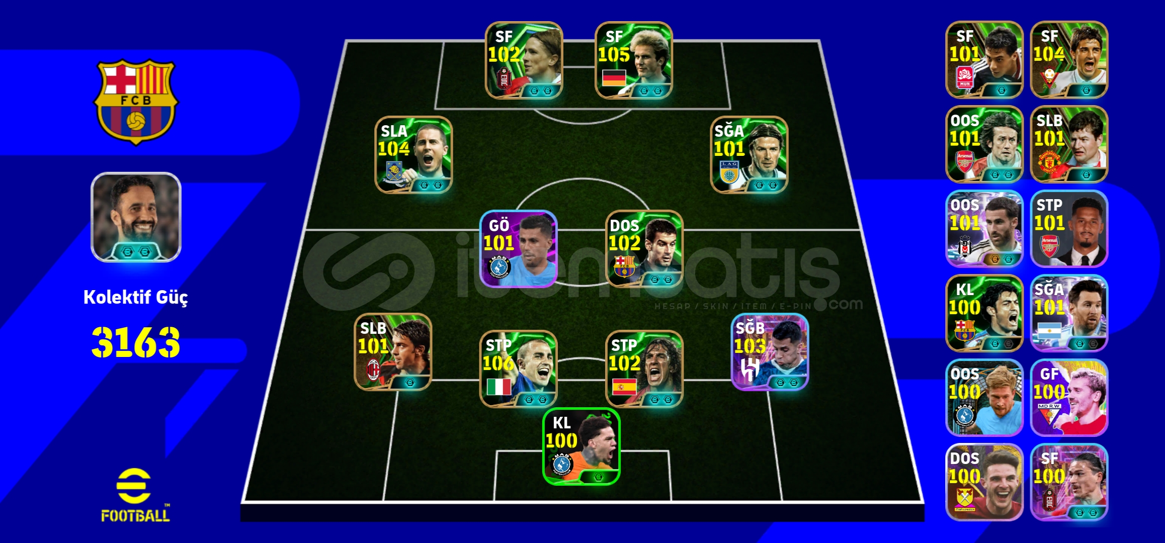 ⚡3163 KG! TEK BAĞ! 105 Rummenigge 104 Hazard????