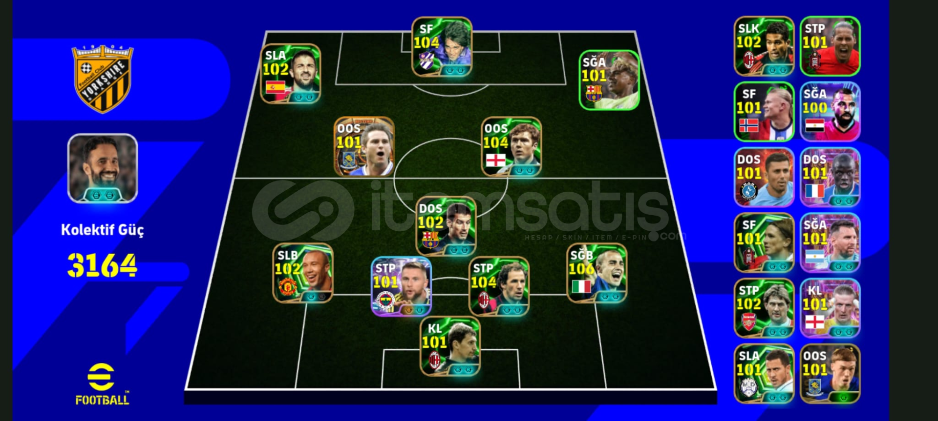 ⭐️3170 KG⭐️ 105 BATİSTUTA 106 CANNOVARO ⭐️3170 KG⭐️ 105 BATİSTUTA 106 CANNOVARO