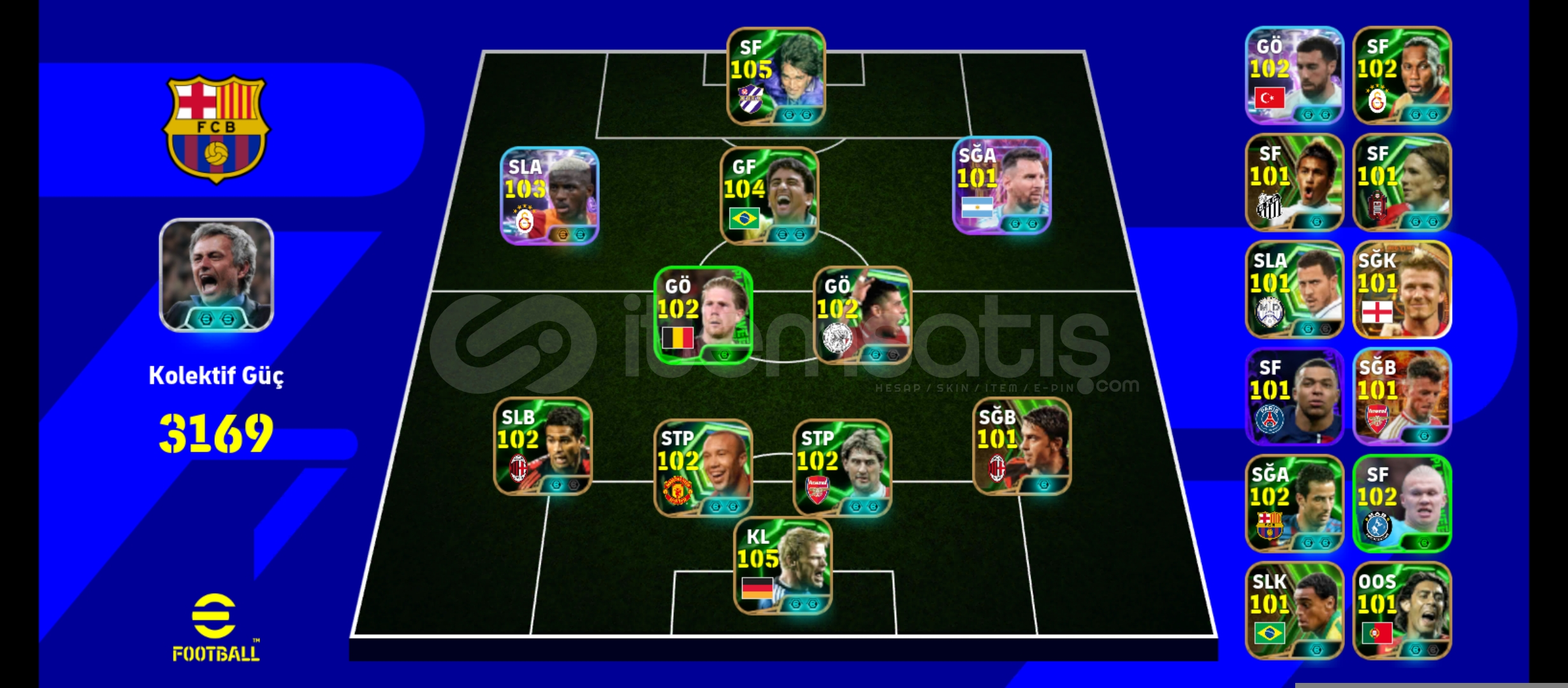 3170 PES HESABI 89 MORUİNHO 107 OSİMHEN 3170 PES HESABI 89 MORUİNHO 107 OSİMHEN