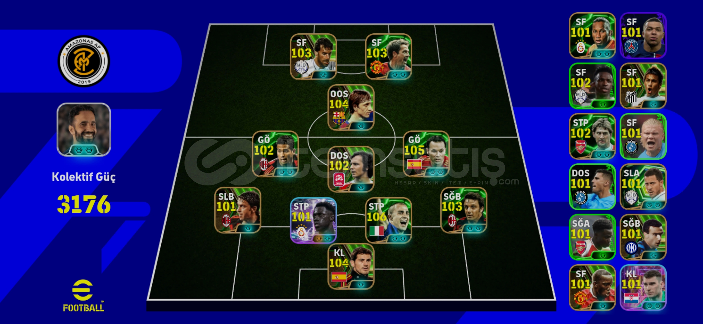 3174 ⭐️ 105 İNİEASTA 104 CRUYFF   3174 ⭐️ 105 İNİEASTA 104 CRUYFF