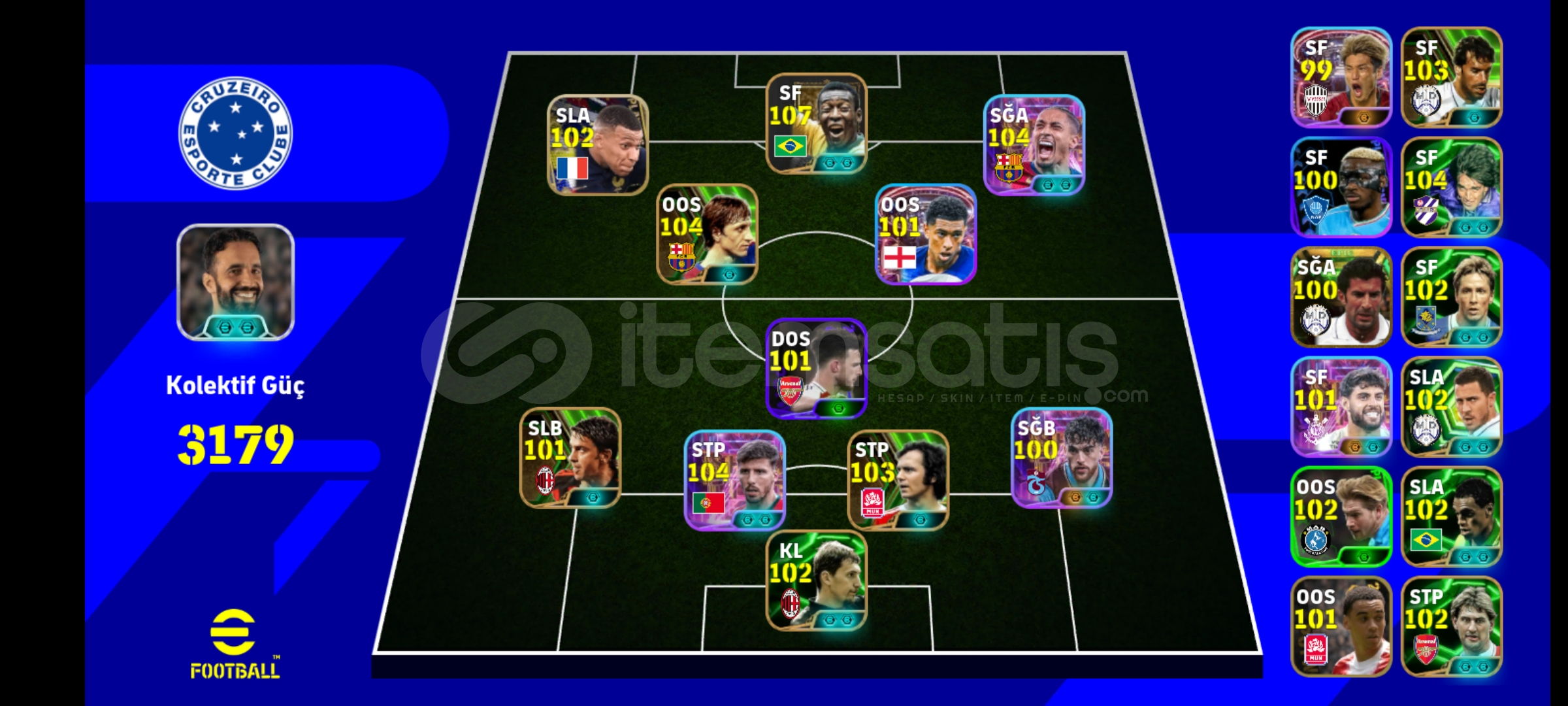 3180KG 108 PELE 104 CRUYFF 104 RAPHİNHA 3180KG 108 PELE 104 CRUYFF 104 RAPHİNHA