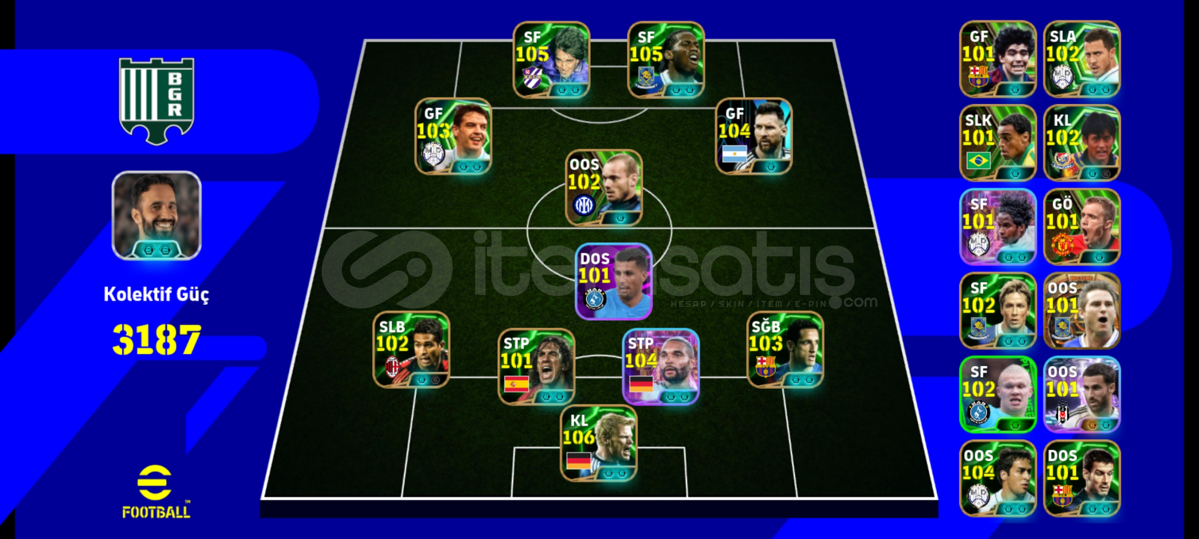 3187 KG 105 DROGBA 104 TAH 104 MESSİ 3187 KG 105 DROGBA 104 TAH 104 MESSİ