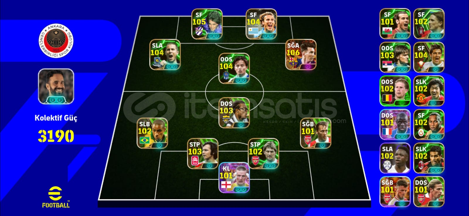 3190 BOMBACİLi 106messi 104 hazard 104 forlan  3190 BOMBACİLi 106messi 104 hazard 104 forlan