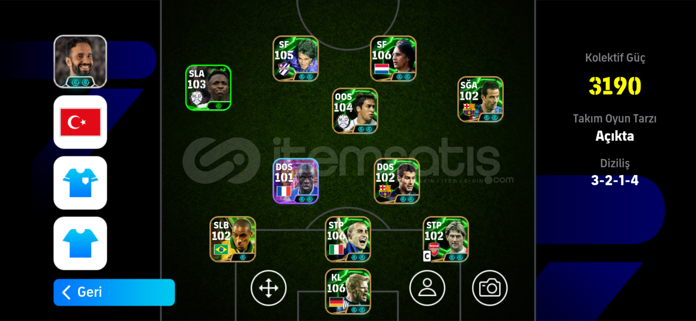 3190 KG 107 CRUYFF 106 CANNAVARO 106 KAHN 3190 KG 107 CRUYFF 106 CANNAVARO 106 KAHN