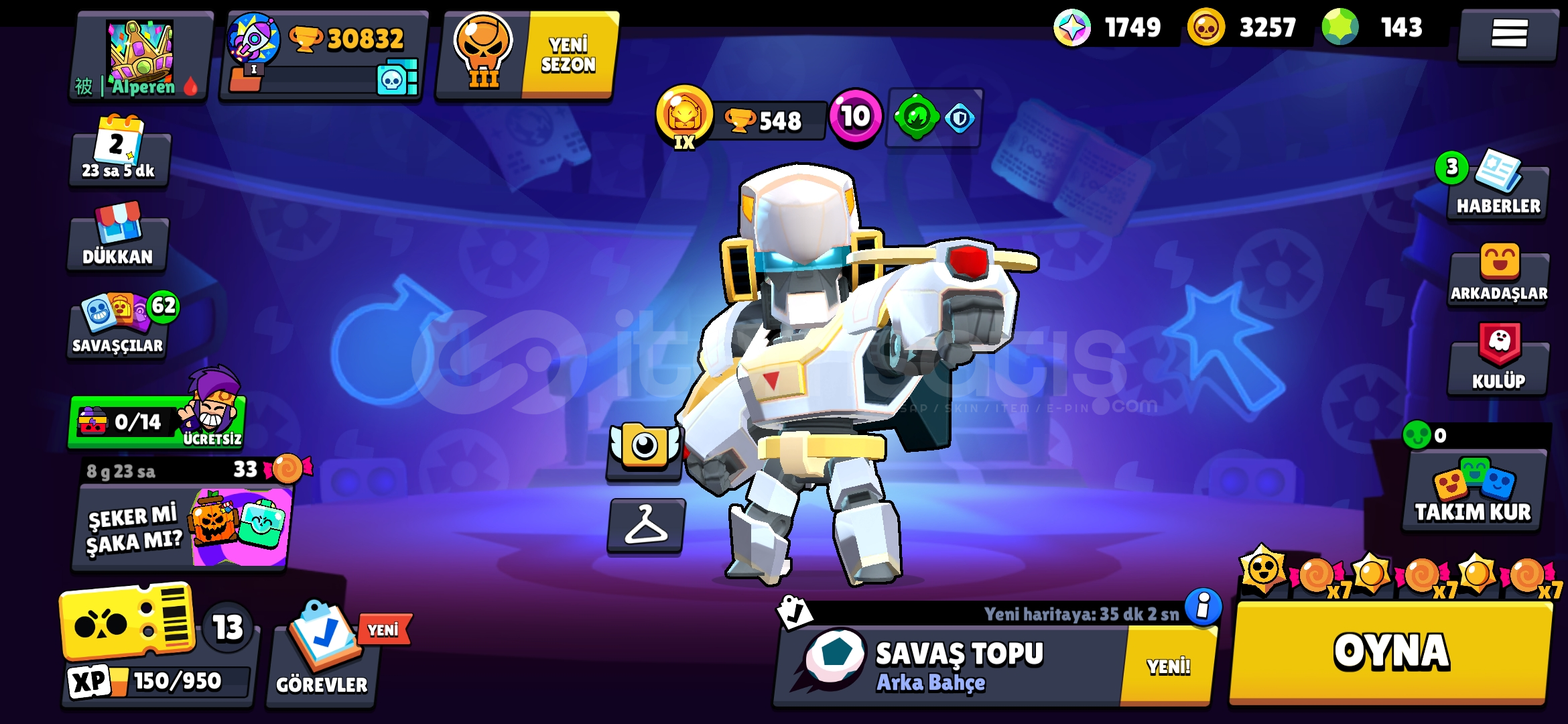 31K KUPALI 143 ELMAS+MEKA BO LU EFSANE HESAP 31K KUPALI 143 ELMAS+MEKA BO LU EFSANE HESAP
