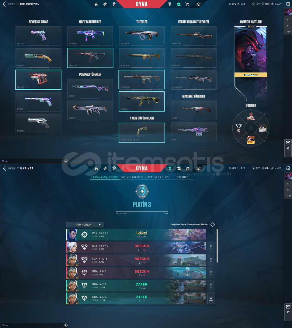 ✨31K VP DEĞERİNDE✨6 BIÇAK✨5 VANDAL✨ ✨31K VP DEĞERİNDE✨6 BIÇAK✨5 VANDAL✨