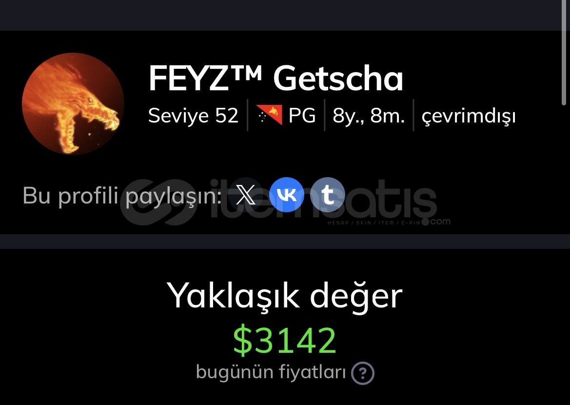 3200$ DEĞERİNDE HESAP 3200$ DEĞERİNDE HESAP