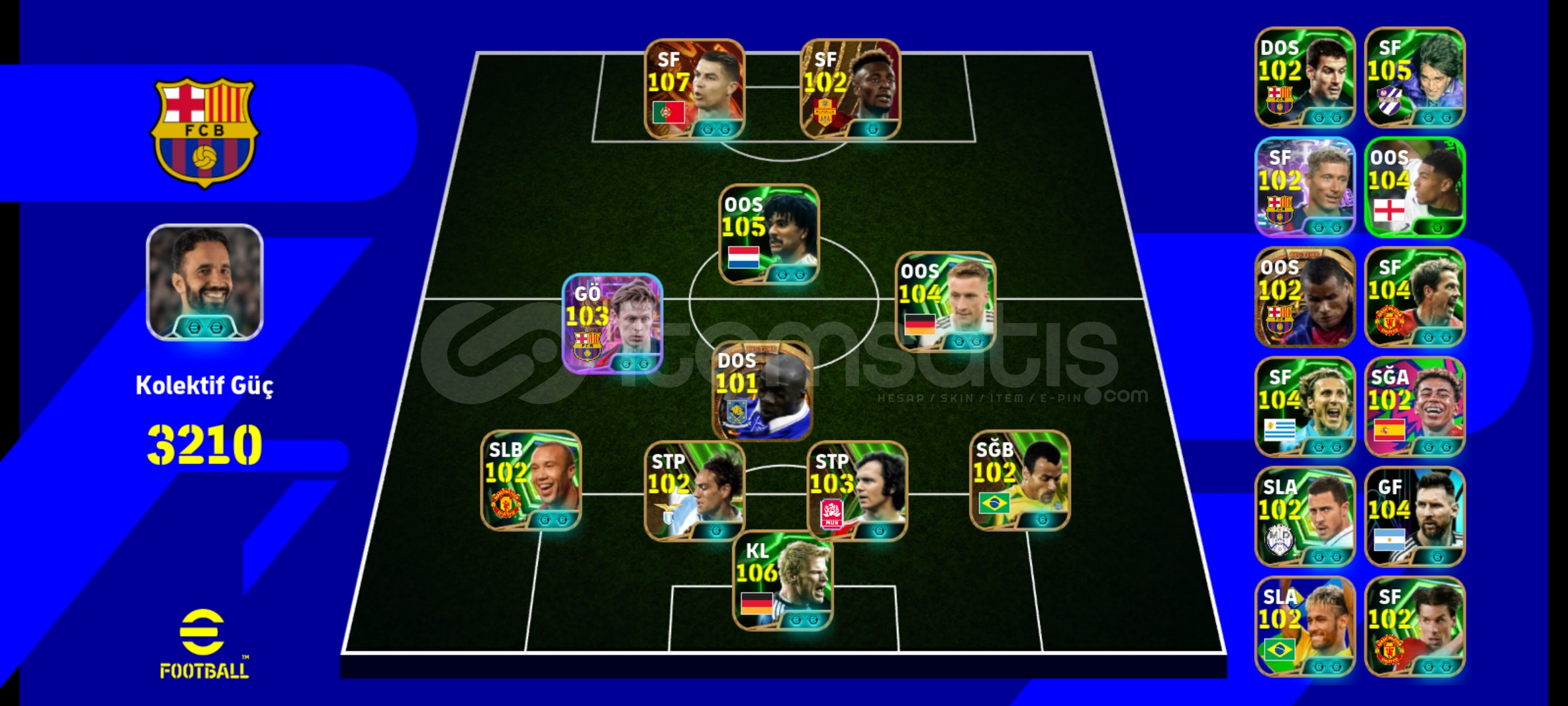 3210 KG 107 RONALDO 105 GULLIT TEK BAĞ! 3210 KG 107 RONALDO 105 GULLIT TEK BAĞ!