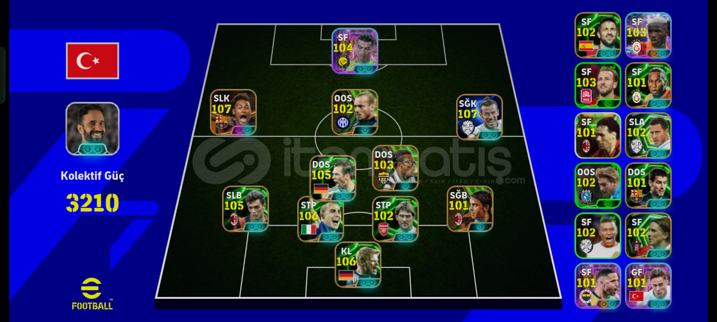 3210 KG / 1.5k mcli / 107 Neymar, 107 Bale 3210 KG / 1.5k mcli / 107 Neymar, 107 Bale