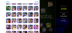 3210 kg süper lig ve Türkiye kadrolu hesap 